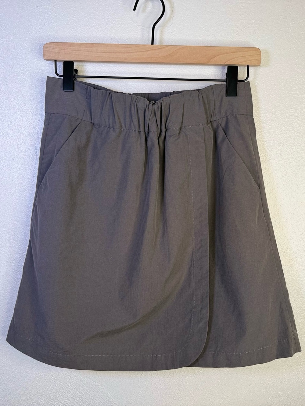 Lands End Canvas Faux Wrap Utility Skirt Curved Hem 100% Cotton Women's Size 0 - Picture 6 of 14